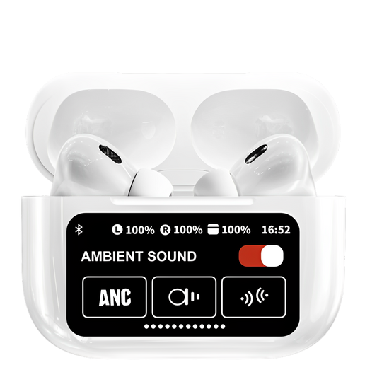 A9 Pro Touch Screen Airpods Pro - ANC Wireless Earbuds With Bluetooth 5.0, LCD Display, Super Bass And Pop-Up Feature